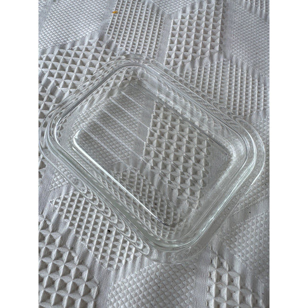 Vintage Pyrex Clear Glass Refrigerator Friggie Replacement Lid 501-C Ribbed