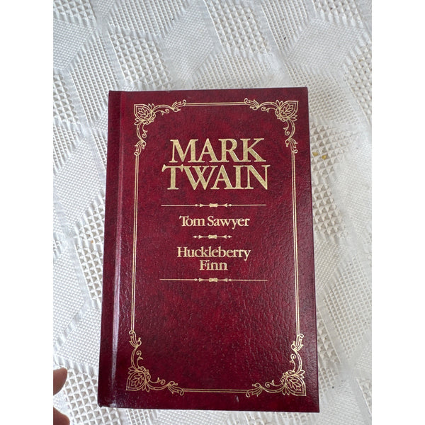 Mark Twain Tom Sawyer and Huckleberry Finn Hardcover Leatherette Bound 1983