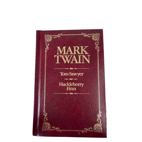 Mark Twain Tom Sawyer and Huckleberry Finn Hardcover Leatherette Bound 1983