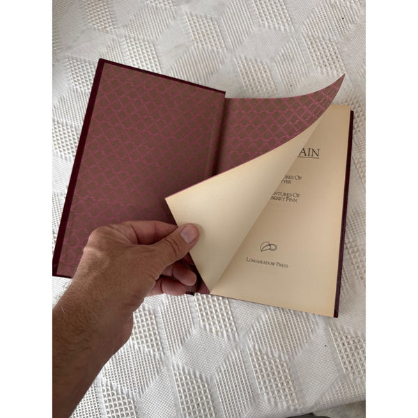 Mark Twain Tom Sawyer and Huckleberry Finn Hardcover Leatherette Bound 1983