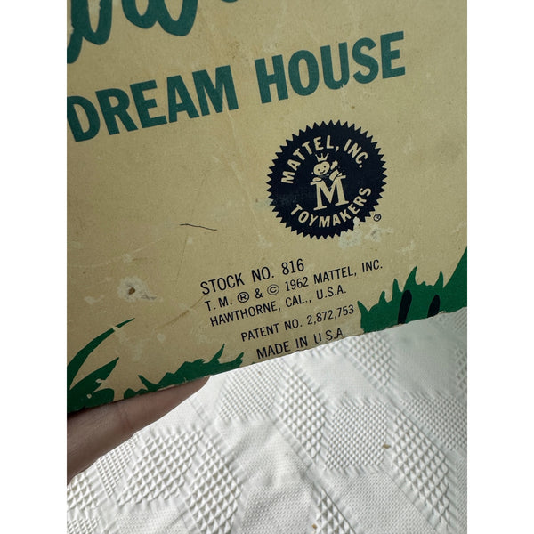 Barbie Dream House 1962 Vintage Cardboard Folding Dollhouse with Furniture