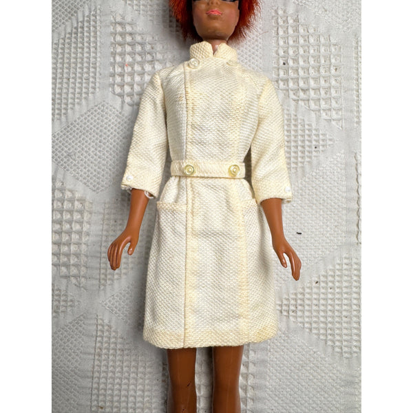 Vintage 1969 Julia Doll as Diahann Carroll w White Coat Red Hair TNT Bendable