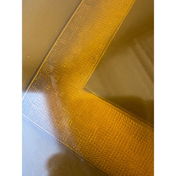 Vintage Yellow Traffic Light Turn Signal Arrow Lens Rubber Rim Industrial 12in