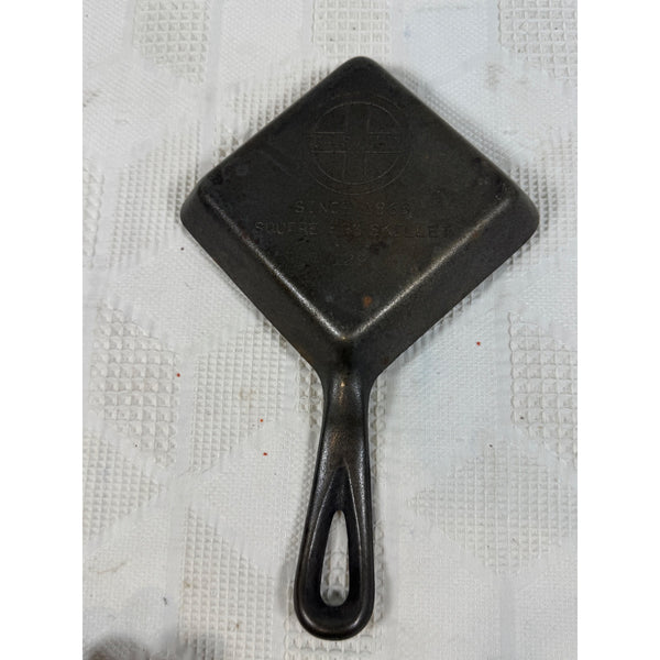 Griswold Cast Iron Square Egg Skillet 129 Vintage 1950s Cookware Since 1865