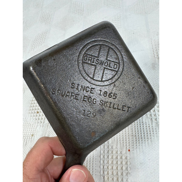 Griswold Cast Iron Square Egg Skillet 129 Vintage 1950s Cookware Since 1865
