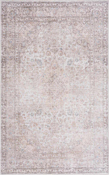 Cream Holi-2301 Washable Area Rug rectangle