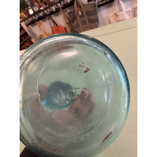 Ball Perfect Mason Half Gallon Aqua Blue Jar With Zinc Lid Vintage Collectible No 6