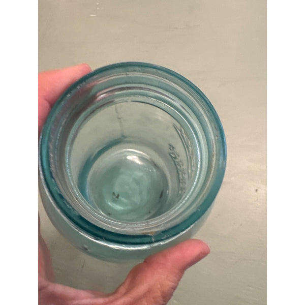 Ball Perfect Mason Half Gallon Aqua Blue Jar With Zinc Lid Vintage Collectible No 6