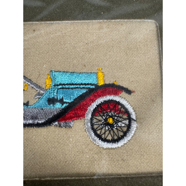 Hand Embroidered Vintage Car Art 1914 Stutz Bearcat Needle Painters Guild 1969