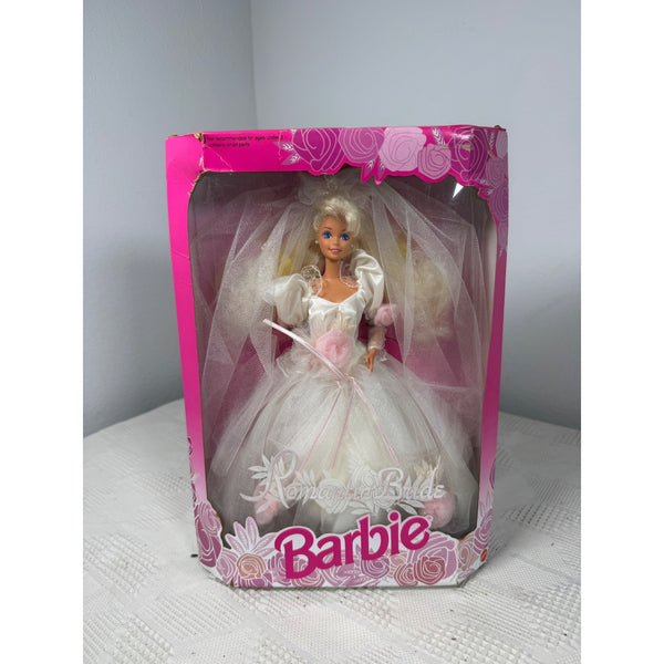 Romantic Bride Barbie Doll 1992 Mattel White Wedding Dress With Veil 1861 NIB