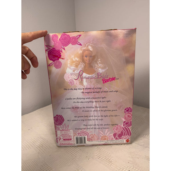 Romantic Bride Barbie Doll 1992 Mattel White Wedding Dress With Veil 1861 NIB