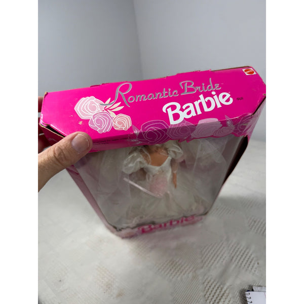 Romantic Bride Barbie Doll 1992 Mattel White Wedding Dress With Veil 1861 NIB