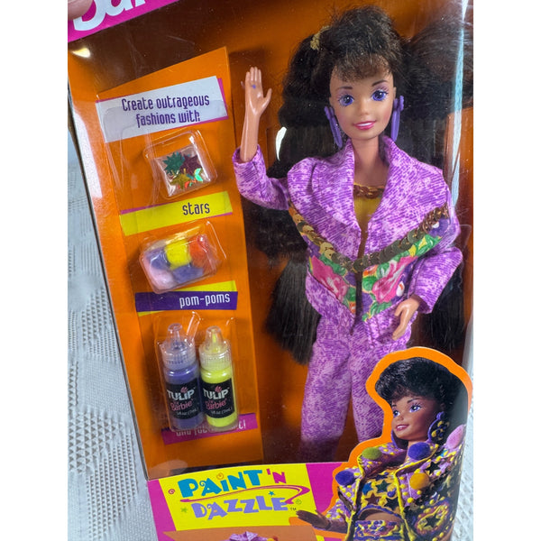 Barbie Paint N Dazzle Brunette Doll Vintage 1993 Mattel 10059 NIB