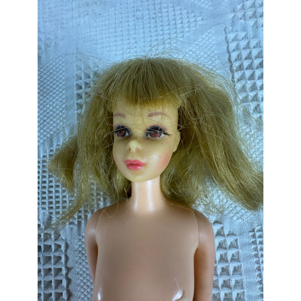 Vintage 1960s Mattel Francie Doll Friend of Barbie Fringe Eyelashes TNT Bendable
