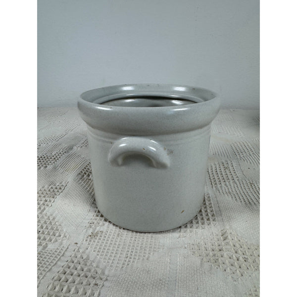 Vintage Pfaltzgraff Keystone Stoneware 1 Quart Crock Style Canister With Handles