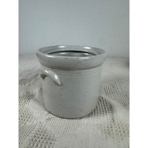Vintage Pfaltzgraff Keystone Stoneware 1 Quart Crock Style Canister With Handles