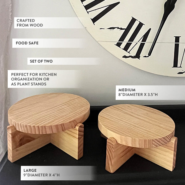 Food Safe Wooden Risers specifications