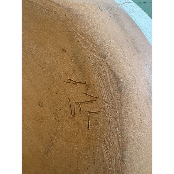 Handmade Native American Navajo Style Pottery Vase Signed w Engraved Designs
