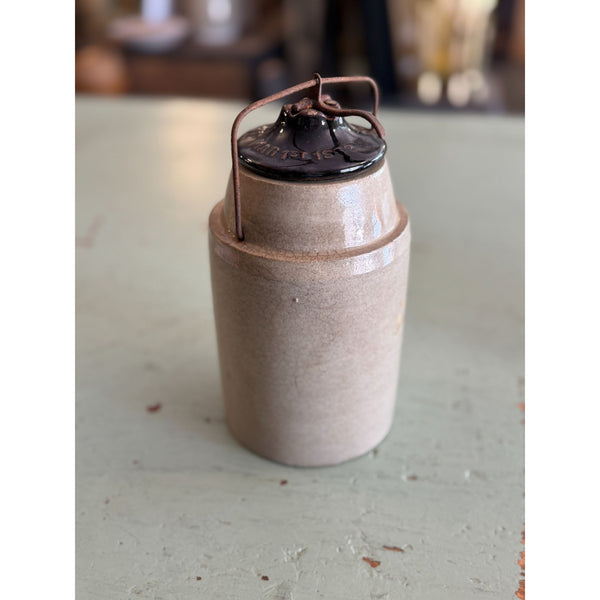 Antique The Weir 1800s Stoneware Crock Canning Jar