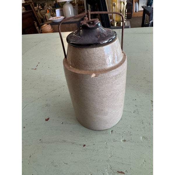 Antique The Weir 1800s Stoneware Crock Canning Jar