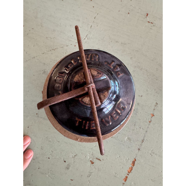 Antique The Weir 1800s Stoneware Crock Canning Jar