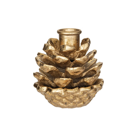 Cast Iron Pinecone Shaped Taper Holder