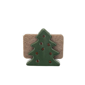 Stoneware Christmas Tree Sponge Holder