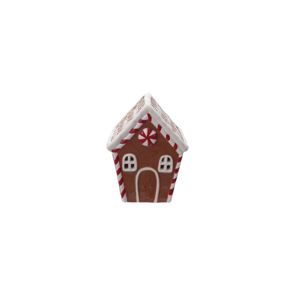 Hand-Painted Ceramic Gingerbread House with LED Light