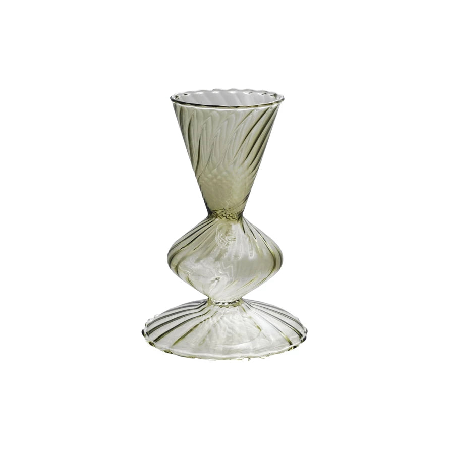 Round Fluted Glass Vase