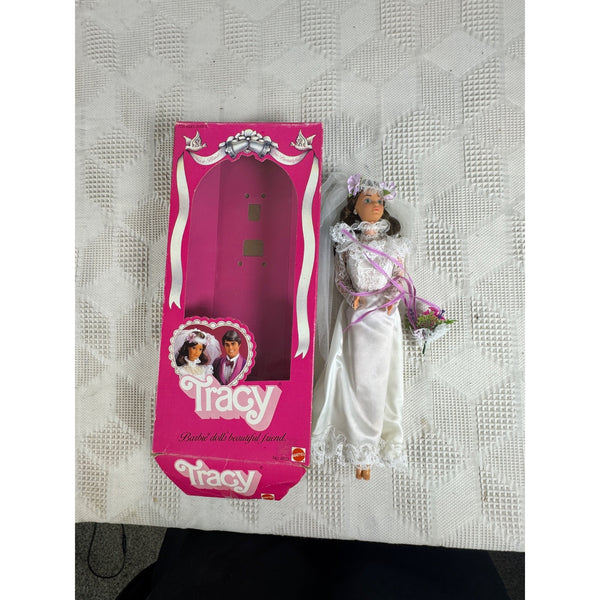 Tracy Barbie Doll In Bridal Gown Mattel With Box 4103 Vintage 1982 Collectible