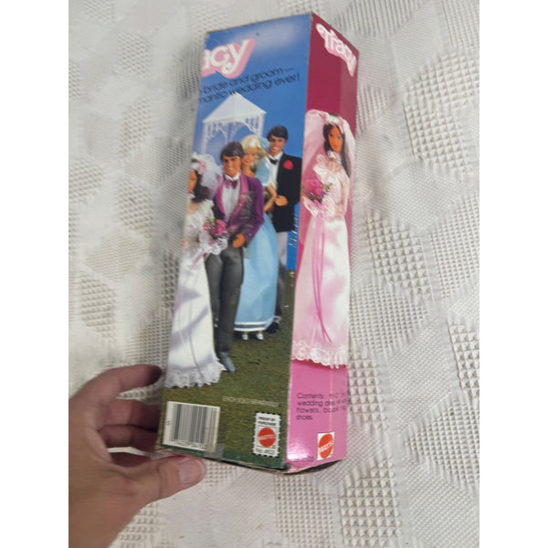 Tracy Barbie Doll In Bridal Gown Mattel With Box 4103 Vintage 1982 Collectible