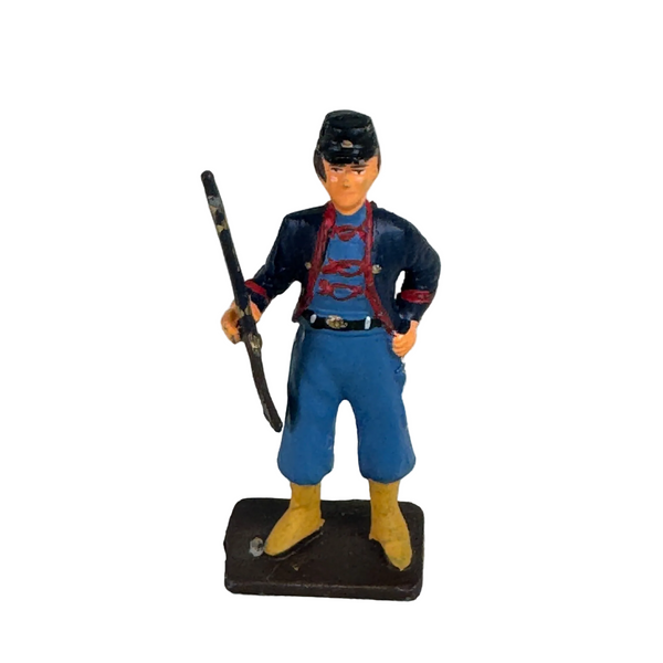 Vintage Union Infantryman Lead Figurine By Treasure Chest Miniatures Painted 