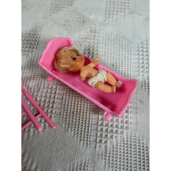 Vintage 1973 Mattel Baby Sweets Doll Set w Clothes Accessories Sunshine Family