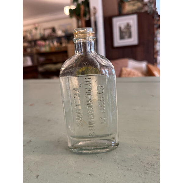 Antique Fellows Syrup Of Hypophosphites Medicine Bottle Rare Glass 1800s Collectible