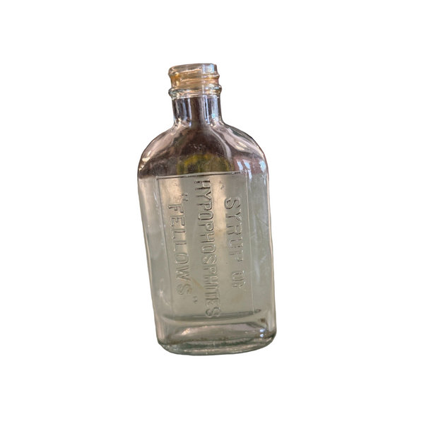 Antique Fellows Syrup Of Hypophosphites Medicine Bottle Rare Glass 1800s Collectible