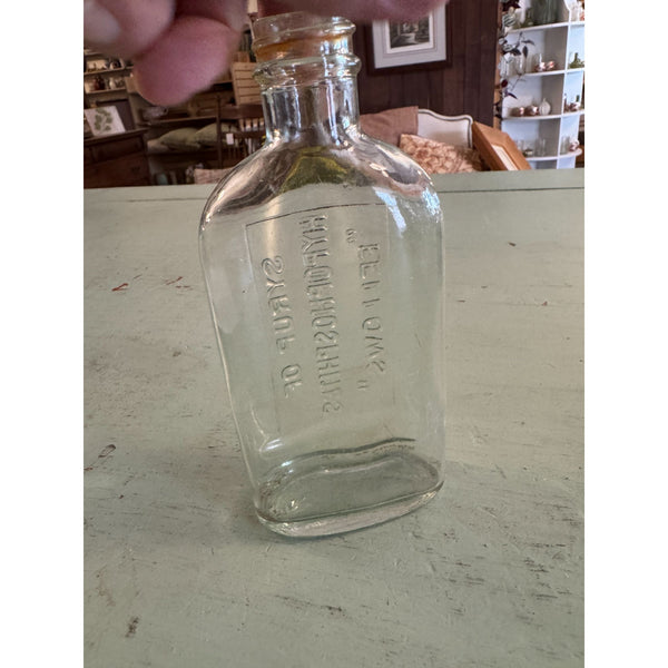 Antique Fellows Syrup Of Hypophosphites Medicine Bottle Rare Glass 1800s Collectible