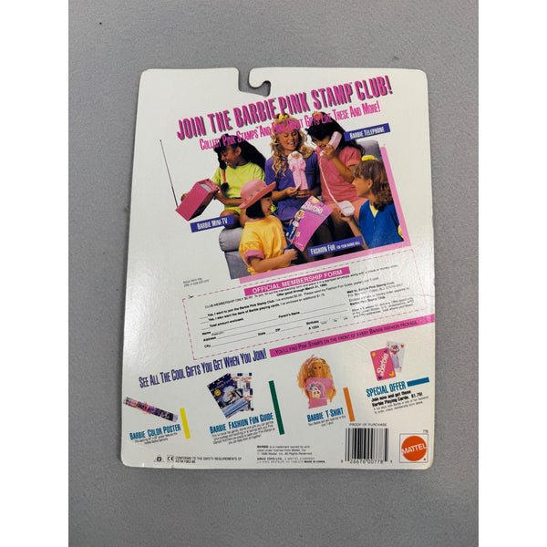 Barbie Jeans Week End Fashions Doll Outfit Pink Stamp Club Carded 1990s NWB
