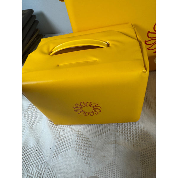 Vintage Tupperware Picnic Set w Containers and Carrying Bags 1980s Starburst NEW