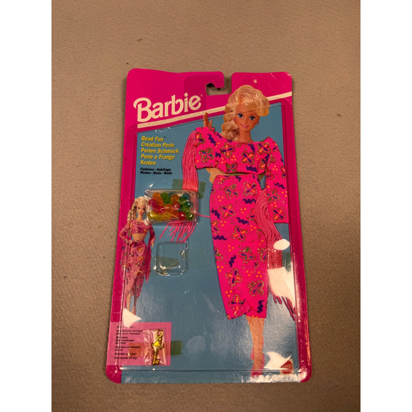 Barbie Bead Fun Fringe Fashion Doll Outfit Mattel Vintage 1994 Pink Beaded Dress