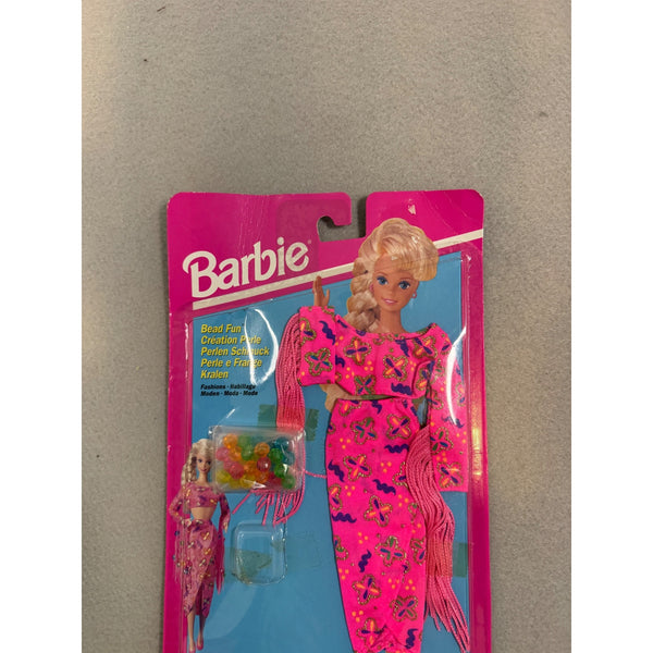 Barbie Bead Fun Fringe Fashion Doll Outfit Mattel Vintage 1994 Pink Beaded Dress