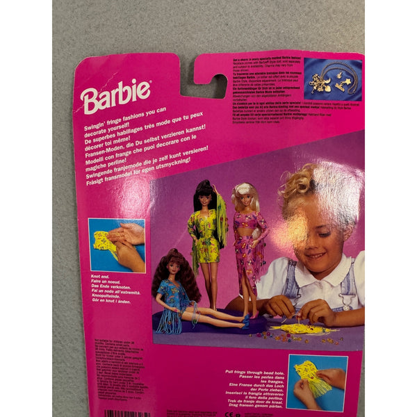 Barbie Bead Fun Fringe Fashion Doll Outfit Mattel Vintage 1994 Pink Beaded Dress