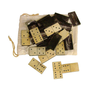 2" Horn Domino Set in Cloth Bag