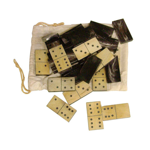 2" Horn Domino Set in Cloth Bag