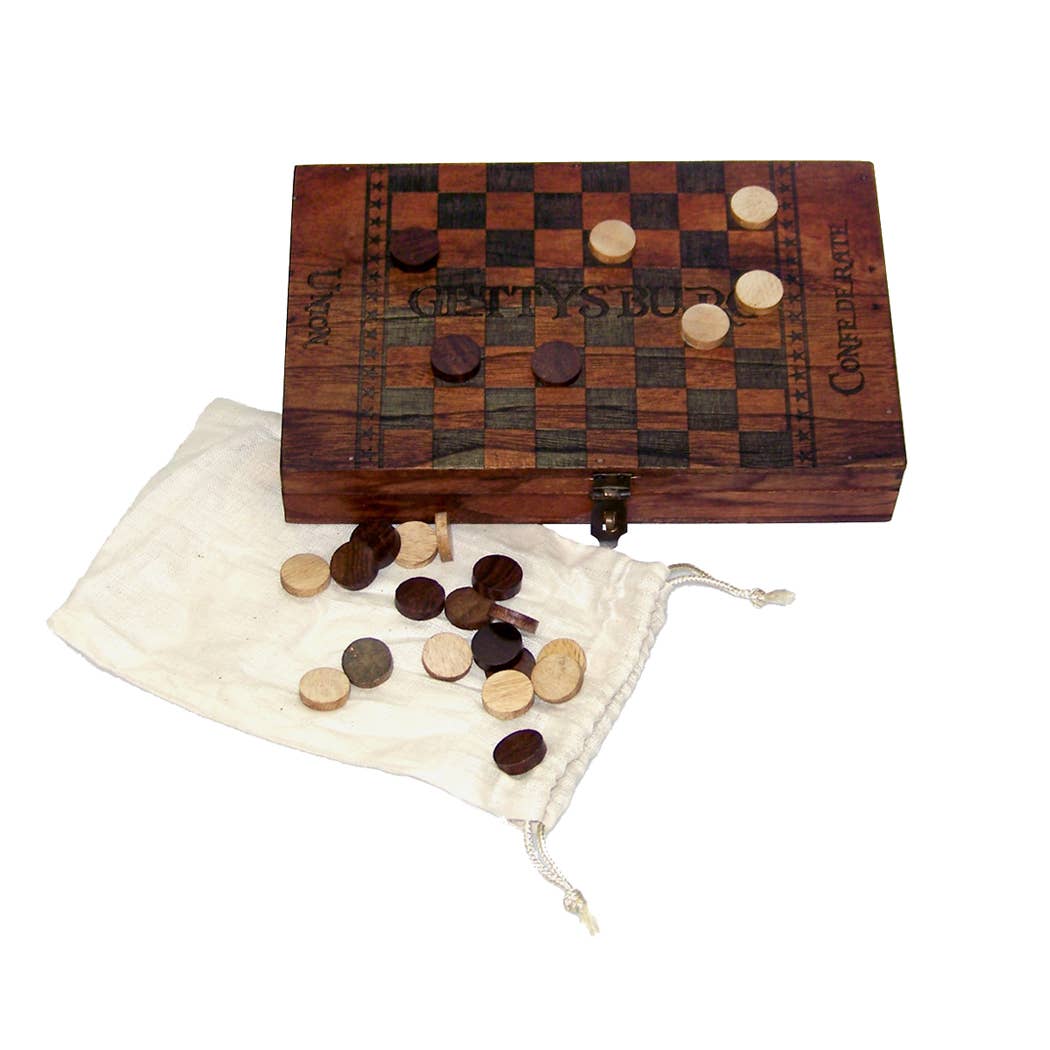 8" Gettysburg Checkers Wooden box