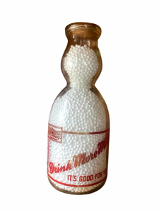 Vintage one Quart Golden State Curved Milk Glass