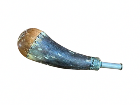 Antique Horn Gun Powder Flask