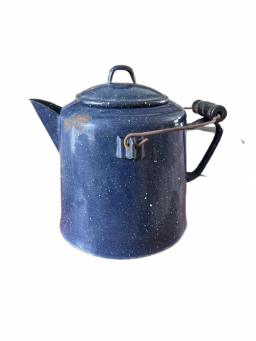 Vintage Enamel Graniteware Coffee Pot