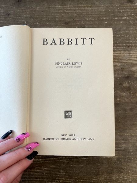 Babbitt By Sinclair Lewis Third Edition