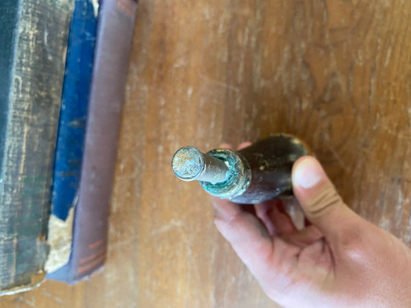 Antique Horn Gun Powder Flask Top