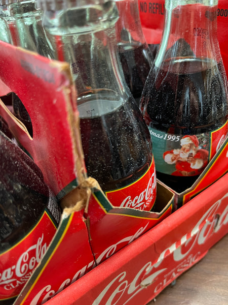 Coca Cola Christmas 1995 Full Flat Of 24 Bottles damage